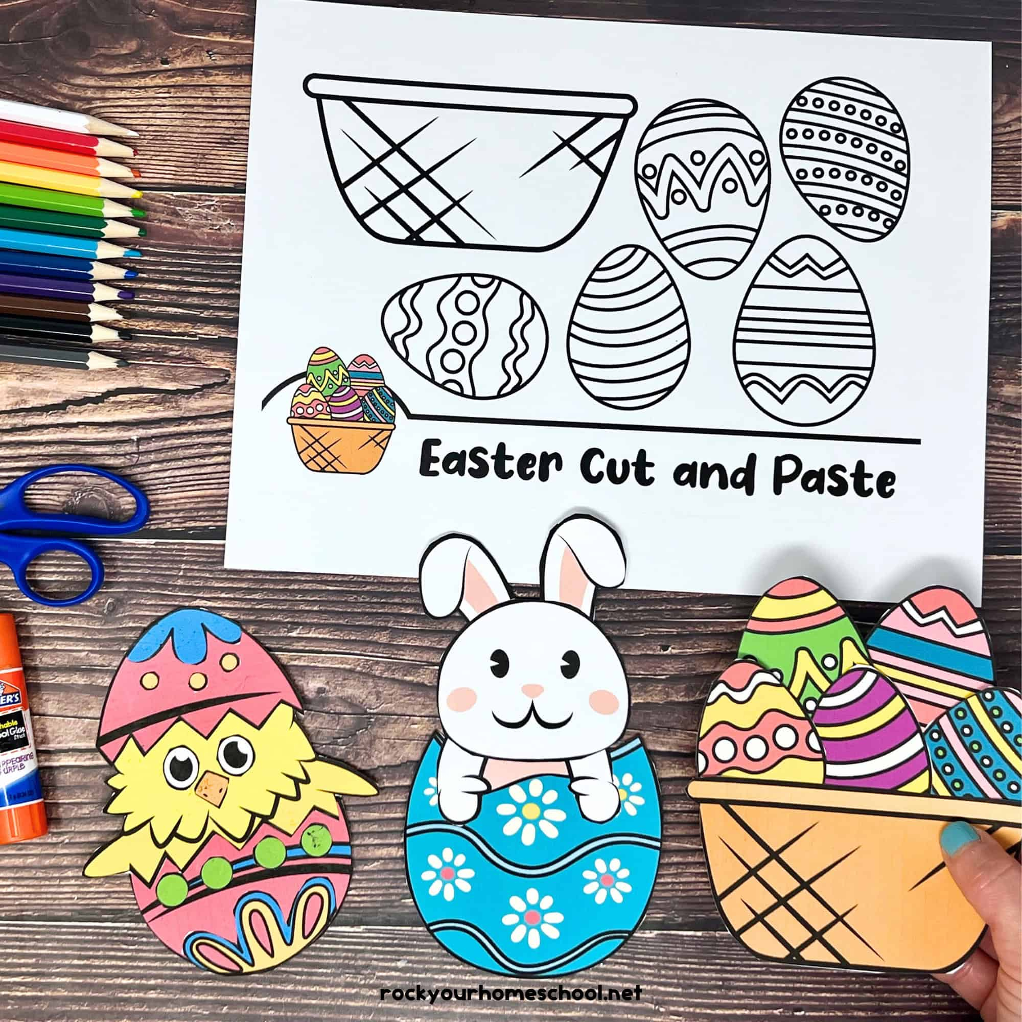 Free Printable Easter Crafts For Kids: Cute Cut And Paste Activities for Free Printable Crafts For Kindergarten