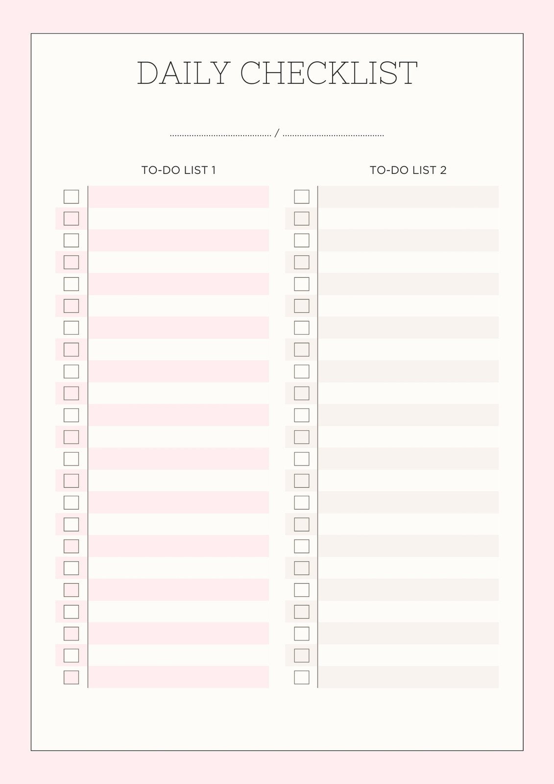 Free, Printable, Editable Daily Checklist Templates | Canva with regard to Free Printable Charts And Checklists