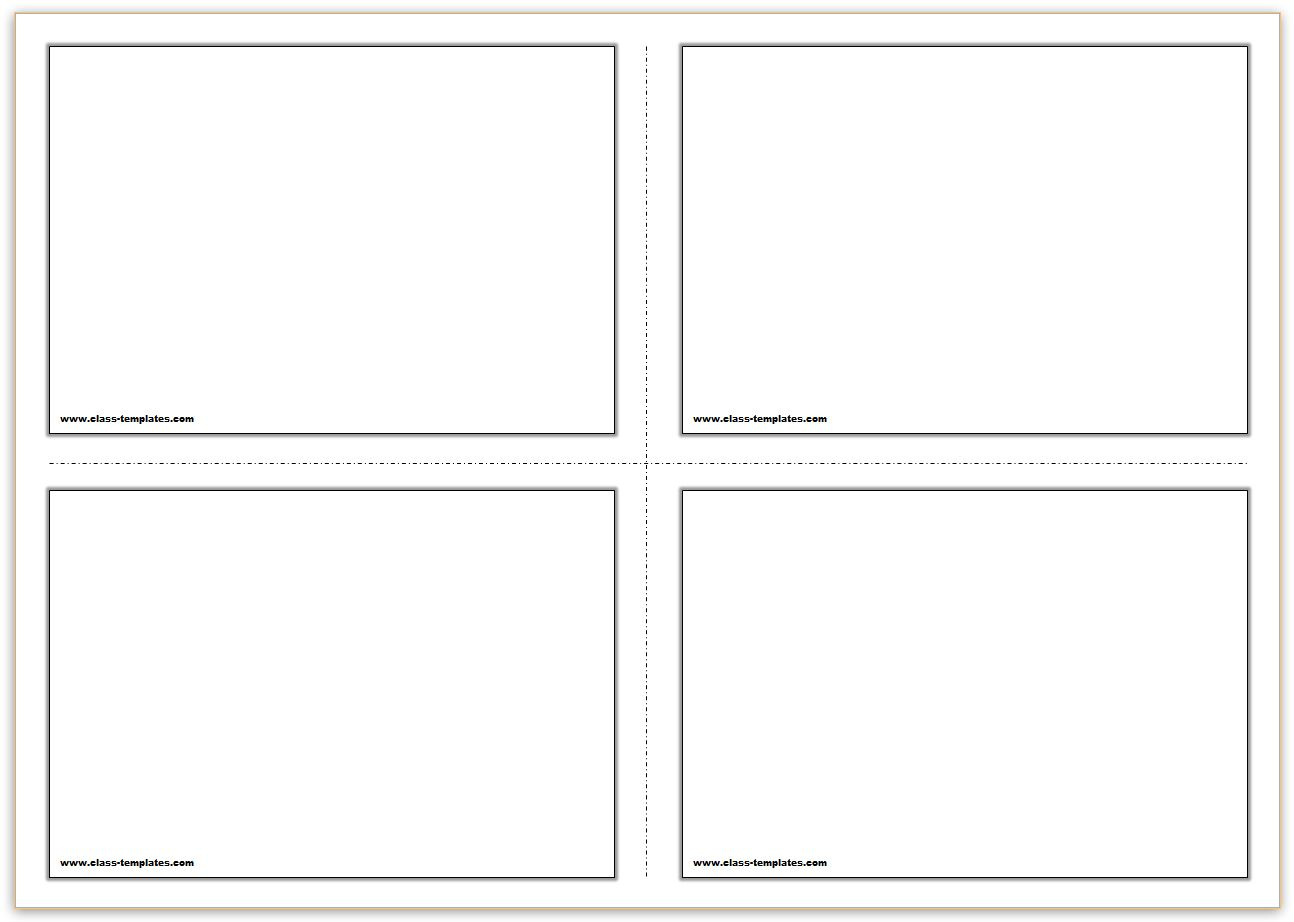 Free Printable Flash Cards Template pertaining to Free Printable Card Templates Blank