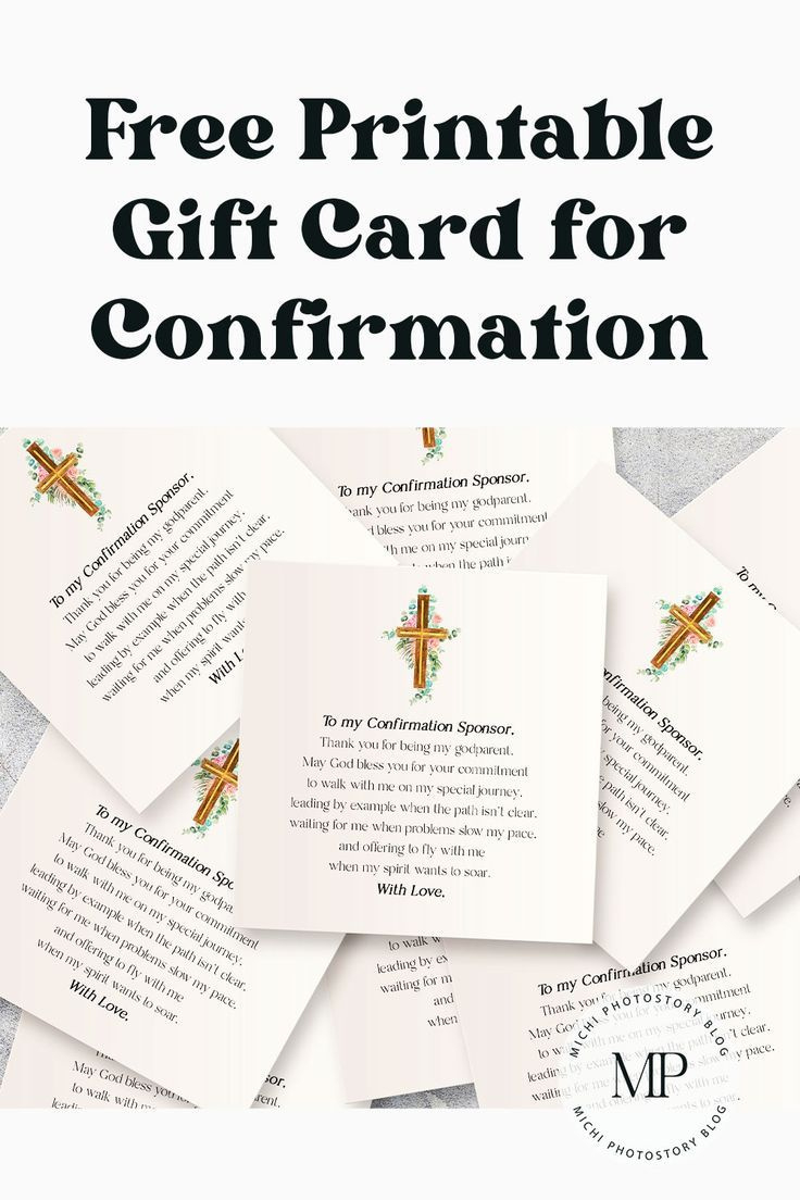 Free Printable Gift Card For Confirmation Sponsors throughout Free Printable Catholic Confirmation Cards