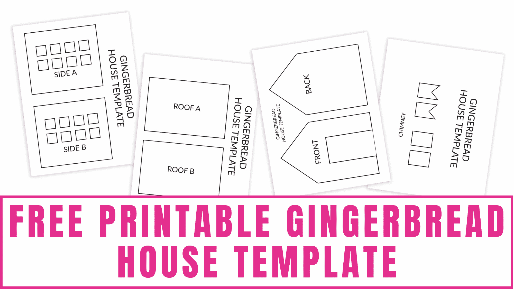 Free Printable Gingerbread House Template pertaining to Free Printable Cardboard Gingerbread House Template