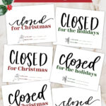 Free Printable Holiday Closed Signs (+ Christmas Version) - Hand pertaining to Free Printable Closed Signs For Holidays