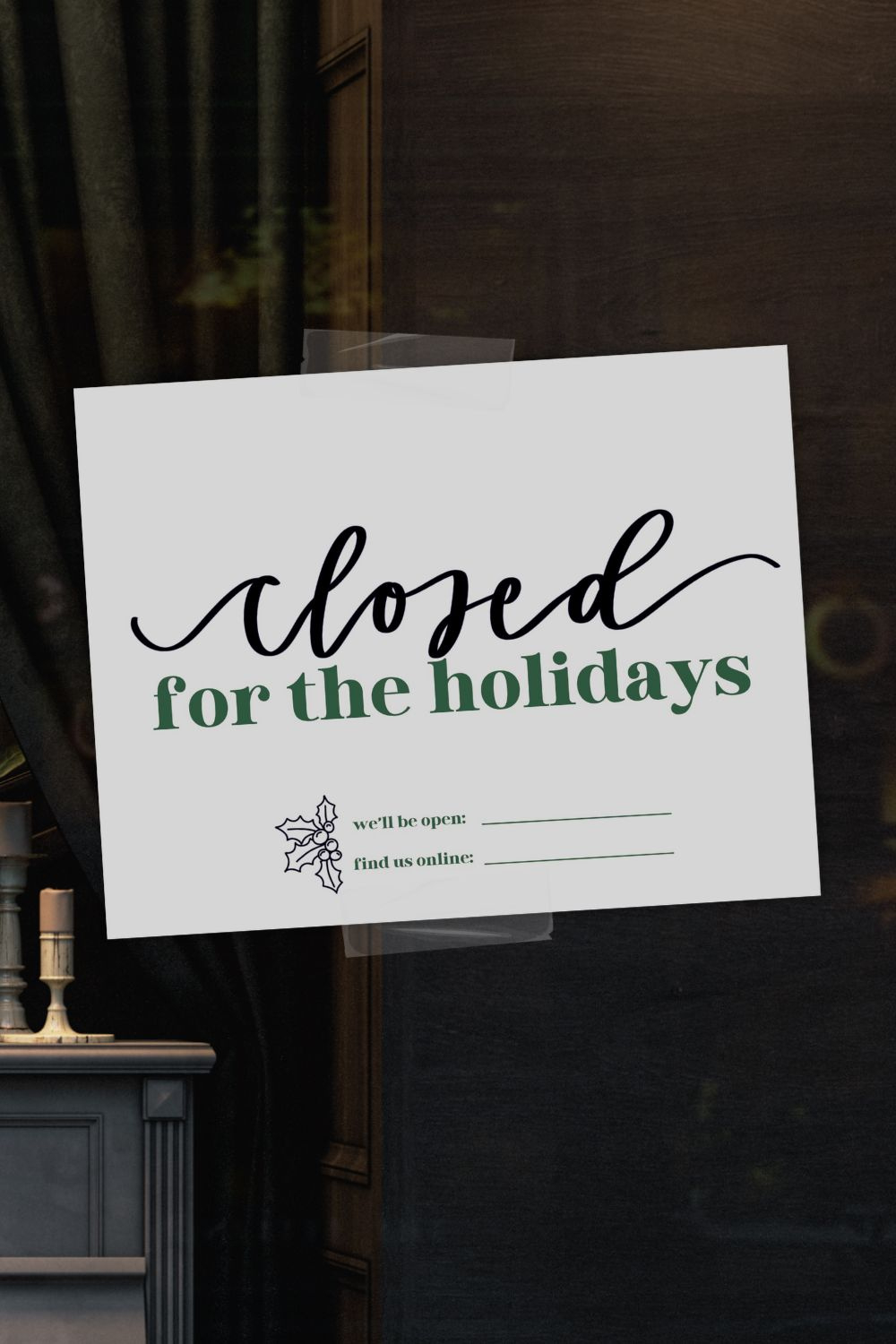 Free Printable Holiday Closed Signs (+ Christmas Version) - Hand with FREE Printable Closed Signs For Holidays