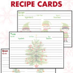 Free Printable Holiday Recipe Cards • Rose Clearfield intended for FREE Printable Christmas Recipe Cards Template
