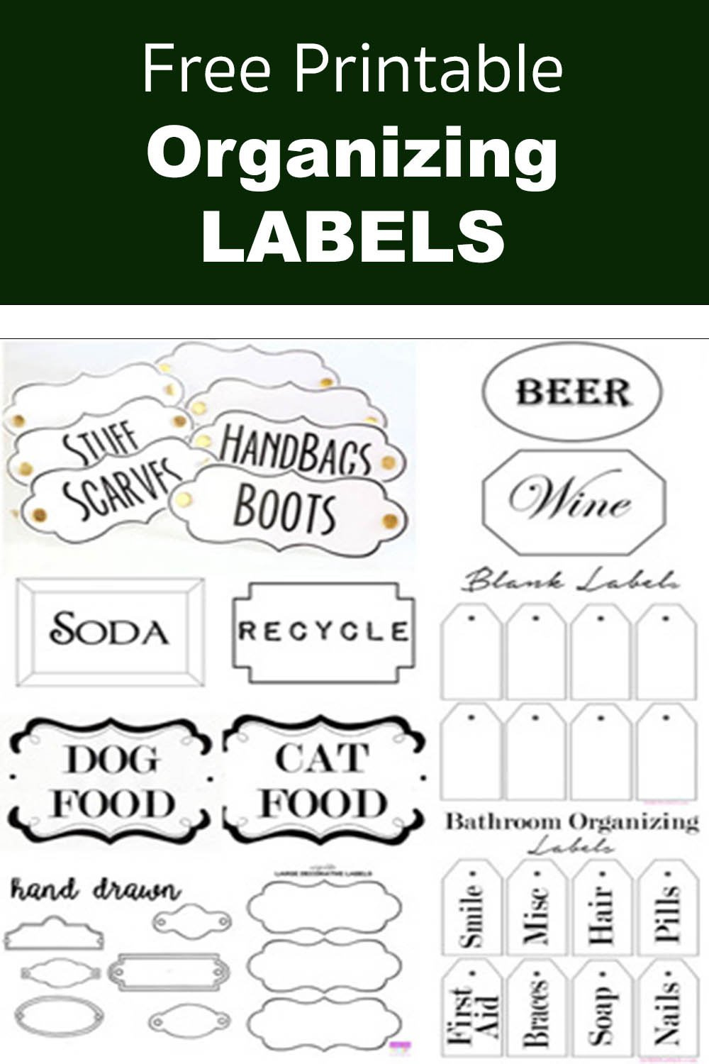 Free Printable Labels To Organize Your Stuff - In My Own Style with Free Printable Craft Room Labels