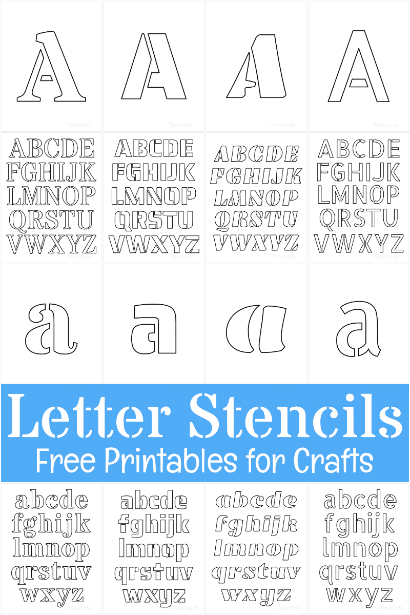 Free Printable Letter Stencils For Crafts for FREE Printable Calligraphy Letter Stencils