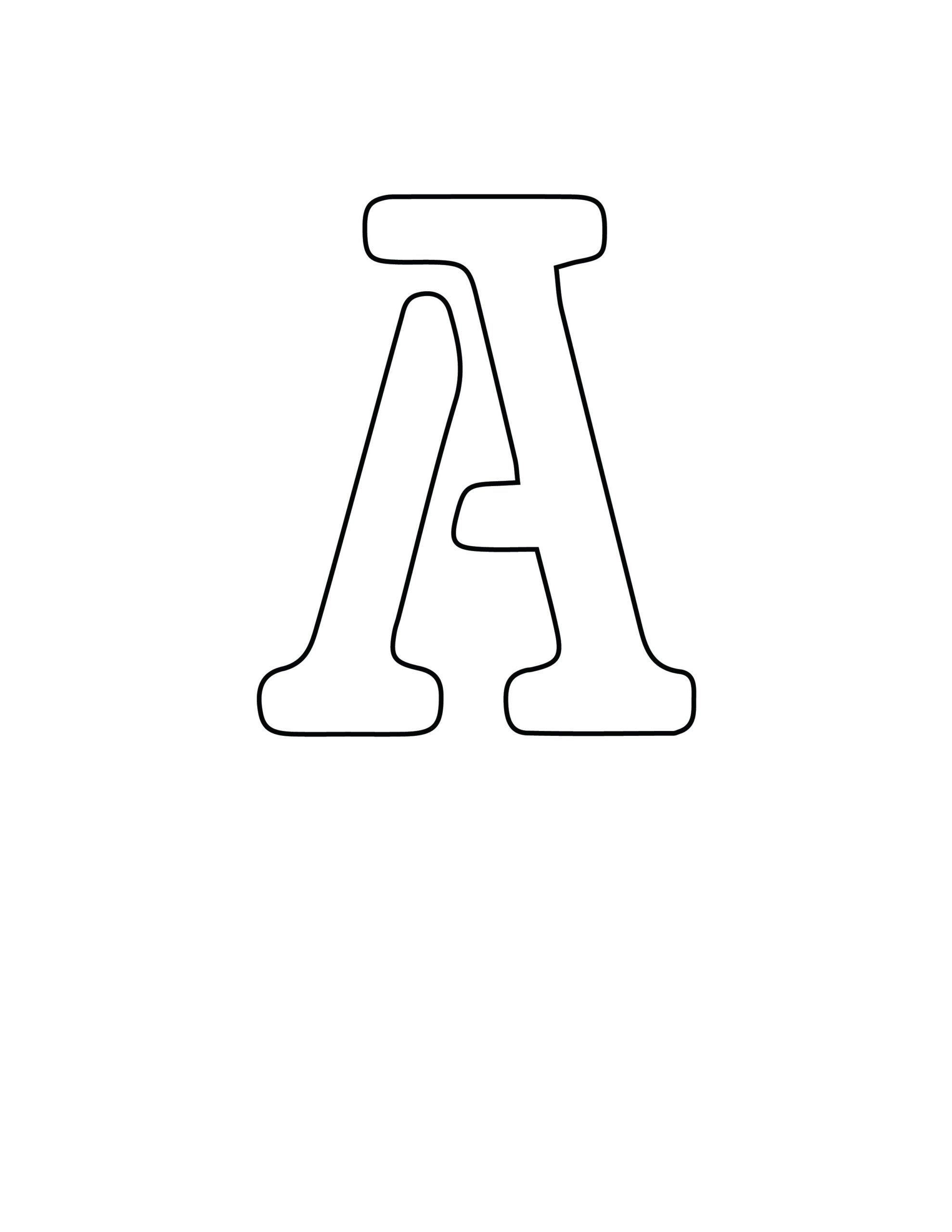 Free Printable Letter Stencils: Letter A Stencil for FREE Printable Calligraphy Letter Stencils