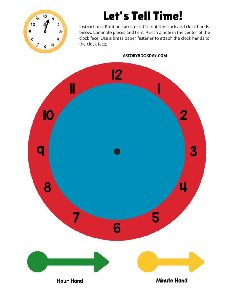 Free Printable Make Your Own Clock Worksheet For Kids throughout FREE Printable Clock Template with Hands