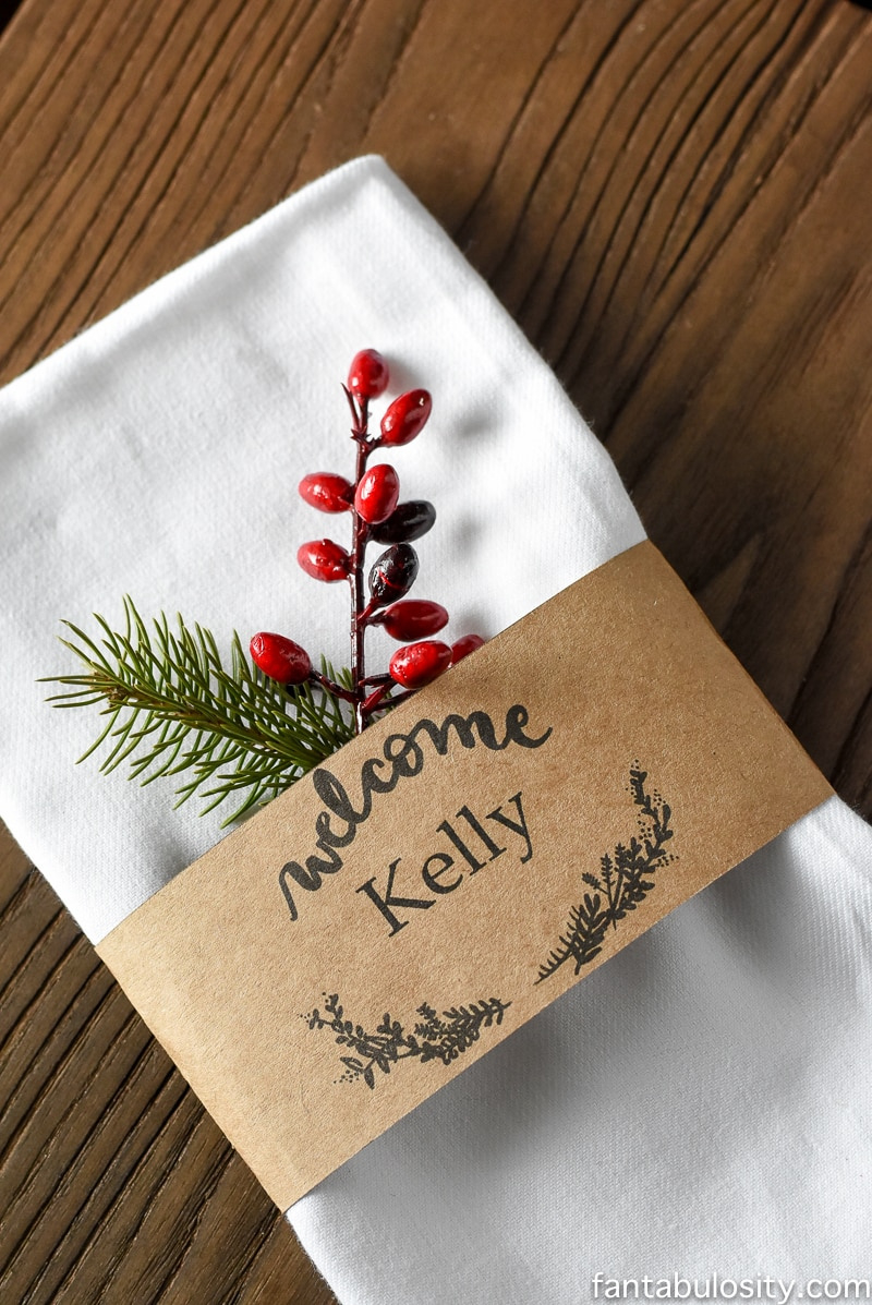 Free Printable Place Cards &amp;amp; Customizable For Names! for Free Printable Christmas Place Card Template