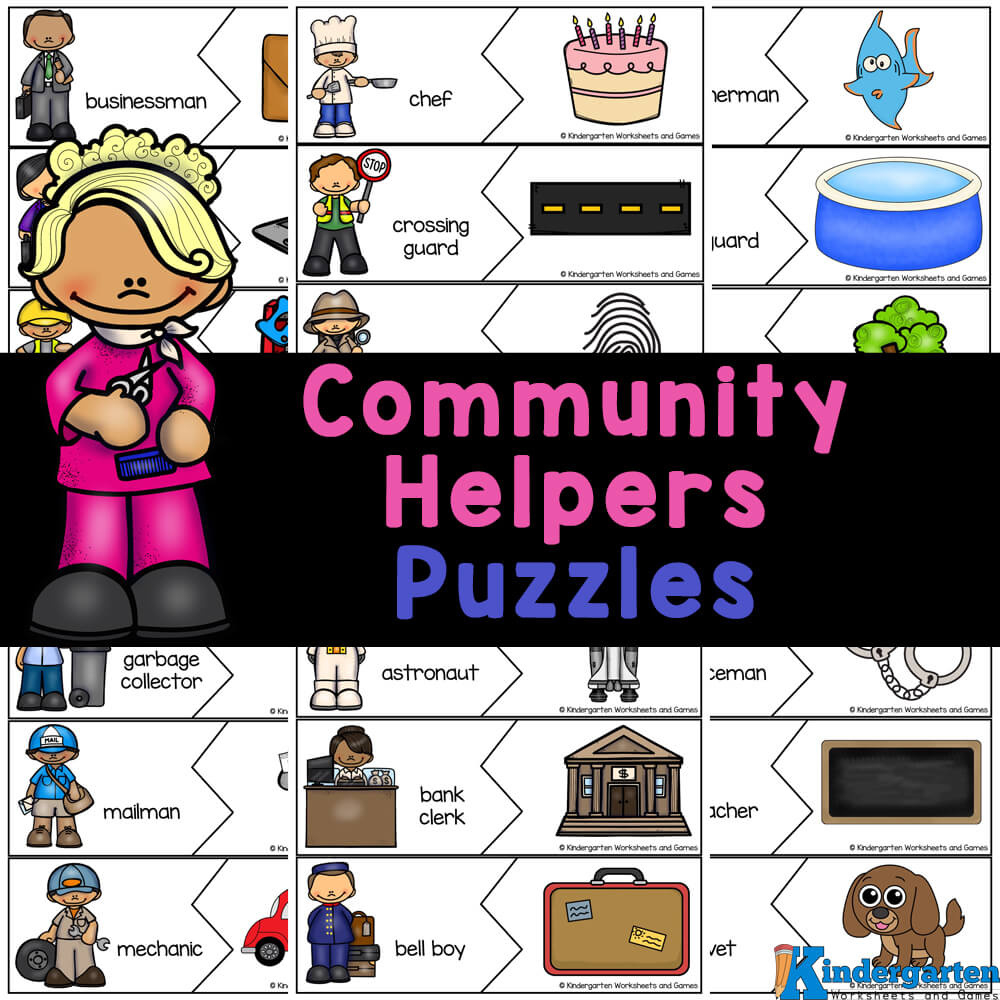 Free Printable Puzzles - Community Helpers Activity inside Free Printable Community Helpers Puzzle Printable
