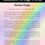 Free Printable Rainbow Bridge Poem pertaining to FREE Printable Copy of the Rainbow Bridge Poem