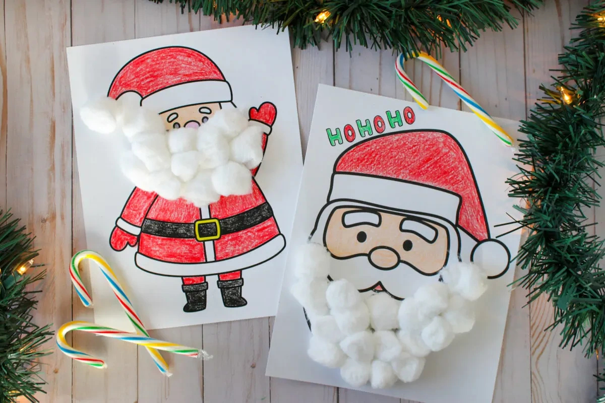 Free Printable Santa Craft- Countdown To Christmas! within Free Printable Christmas Crafts For Kindergarten
