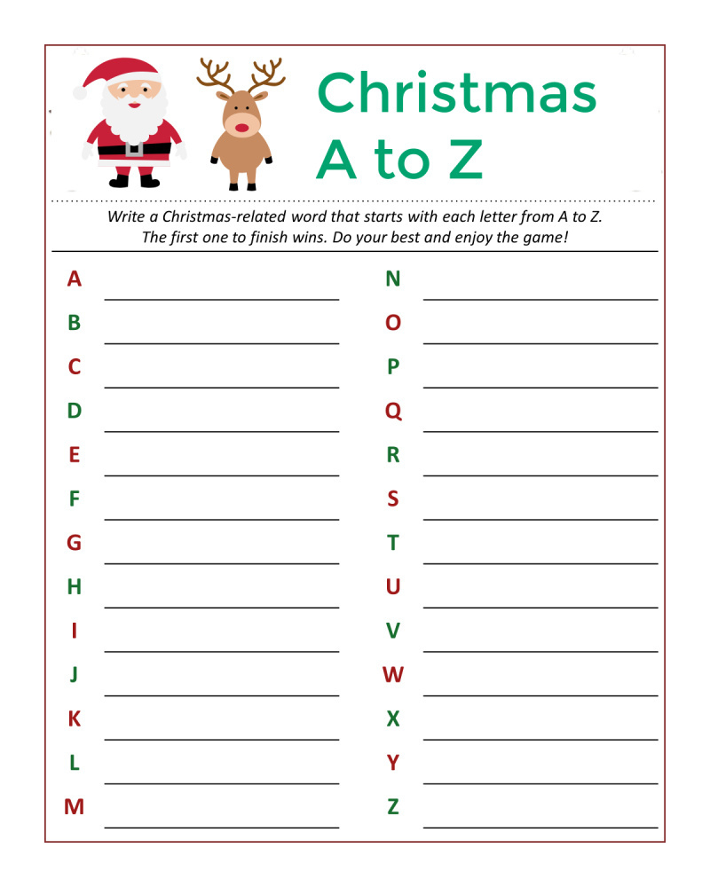 Free Printable Santa&amp;#039;S Christmas Word Game - Mama Likes This regarding Free Printable Christmas Games For Family