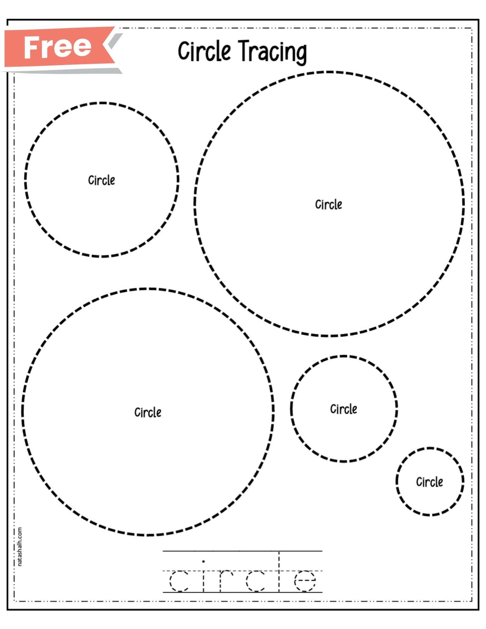 Free Printable Shape Worksheets - Circle Worksheet - The Artisan Life regarding FREE Printable Circle Tracing Worksheets