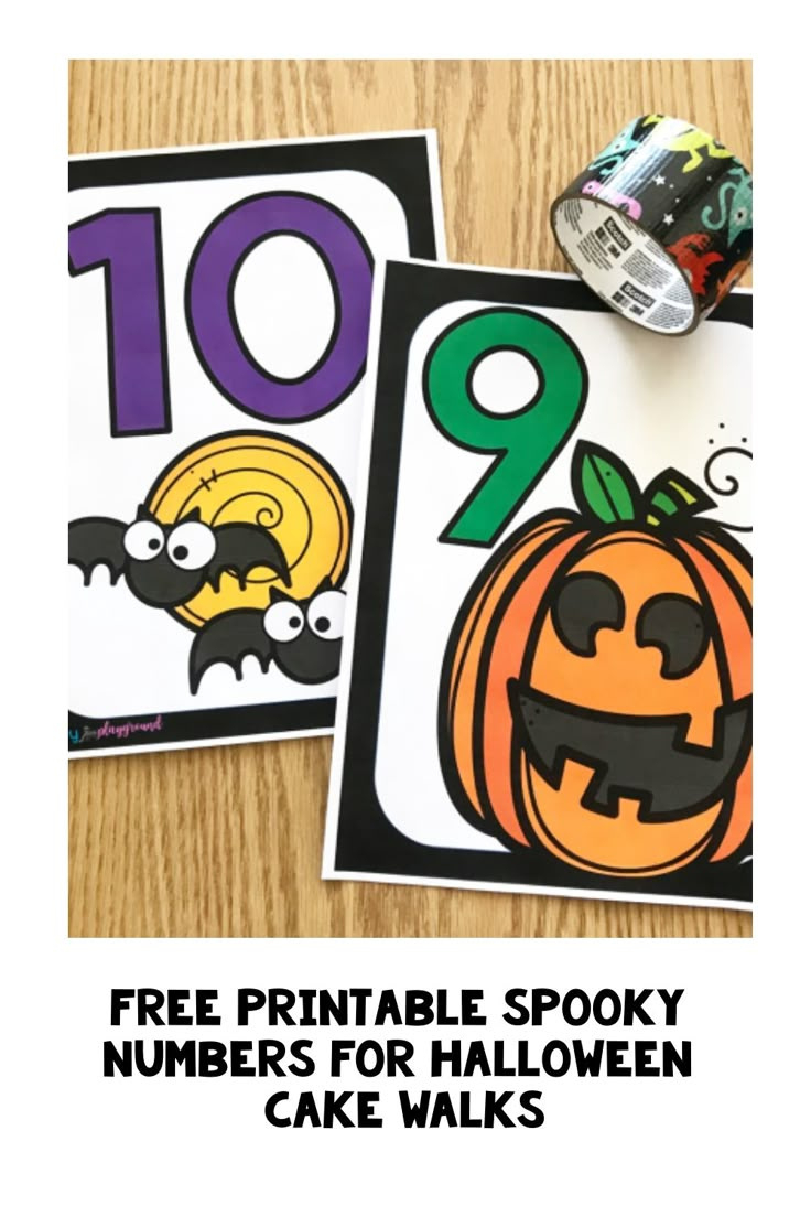 Free Printable Spooky Numbers For Halloween Cake Walks intended for Free Printable Cake Walk Numbers