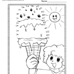 Free Printable Summer Connect The Dots Worksheet throughout FREE Printable Connect the Dots Worksheets For Kindergarten