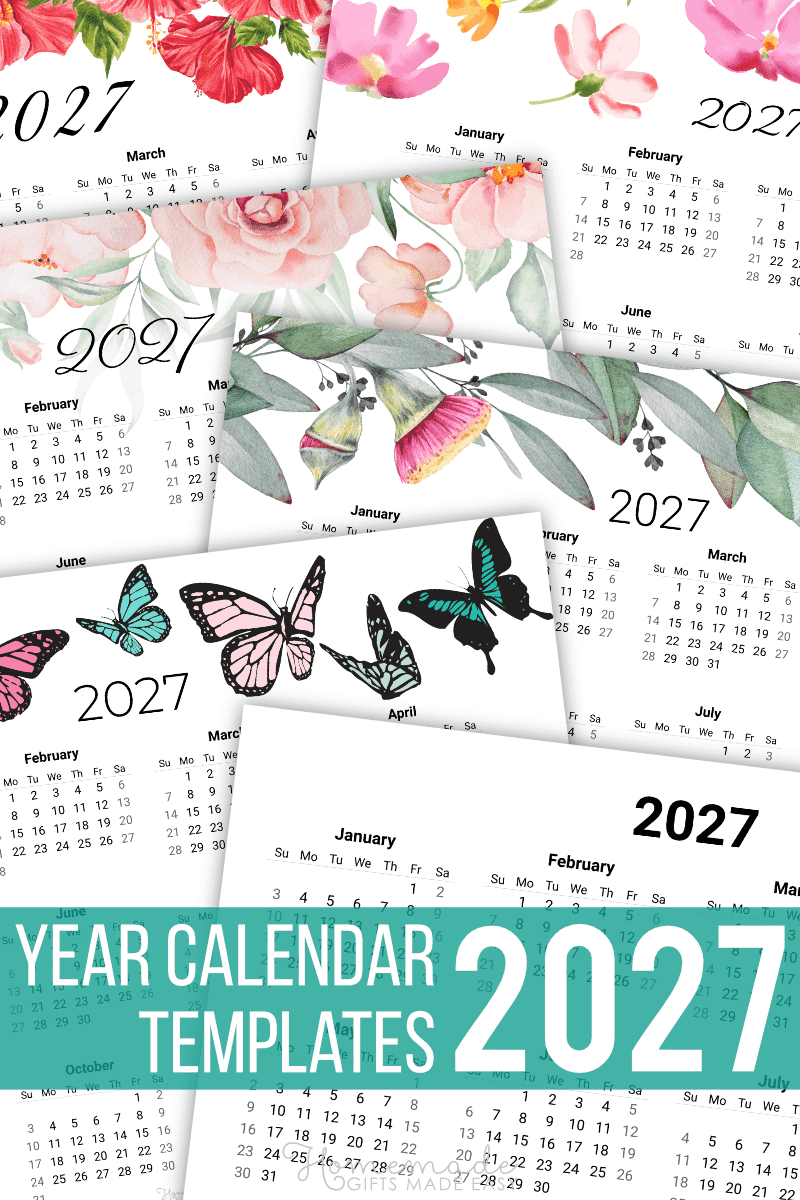 Free Printable Year Calendar throughout FREE Printable Calendar Homemade Gifts Made Easy