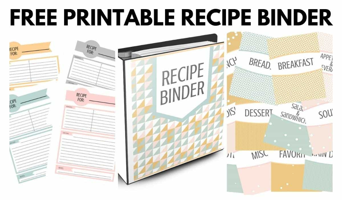 Free Recipe Binder Printables - I Scream For Buttercream for Free Printable Cookbook Divider Pages