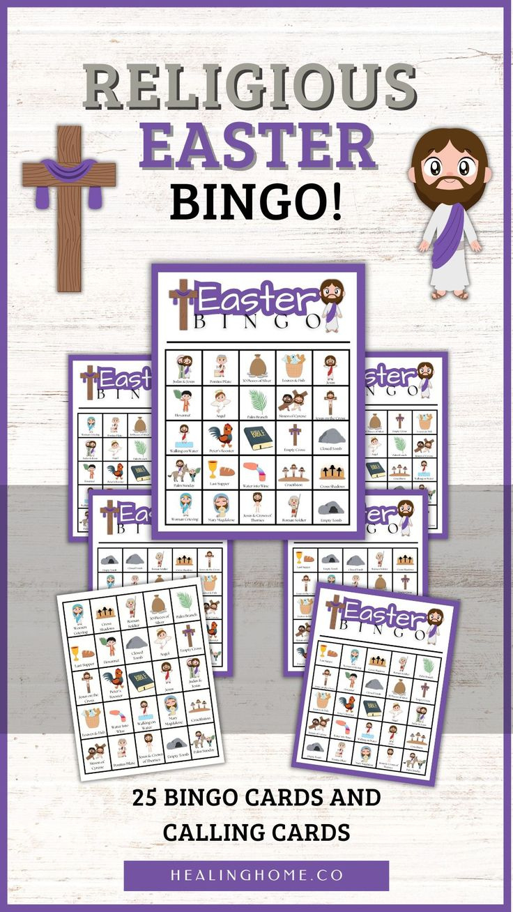 Free Religious Easter Bingo Printable! with regard to Free Printable Christian Bingo Cards