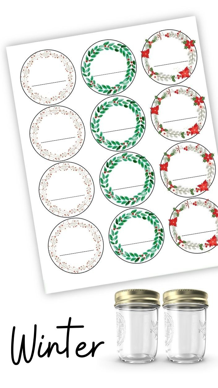 Free Seasonal Canning Labels (Printable) with FREE Printable Christmas Labels For Jars