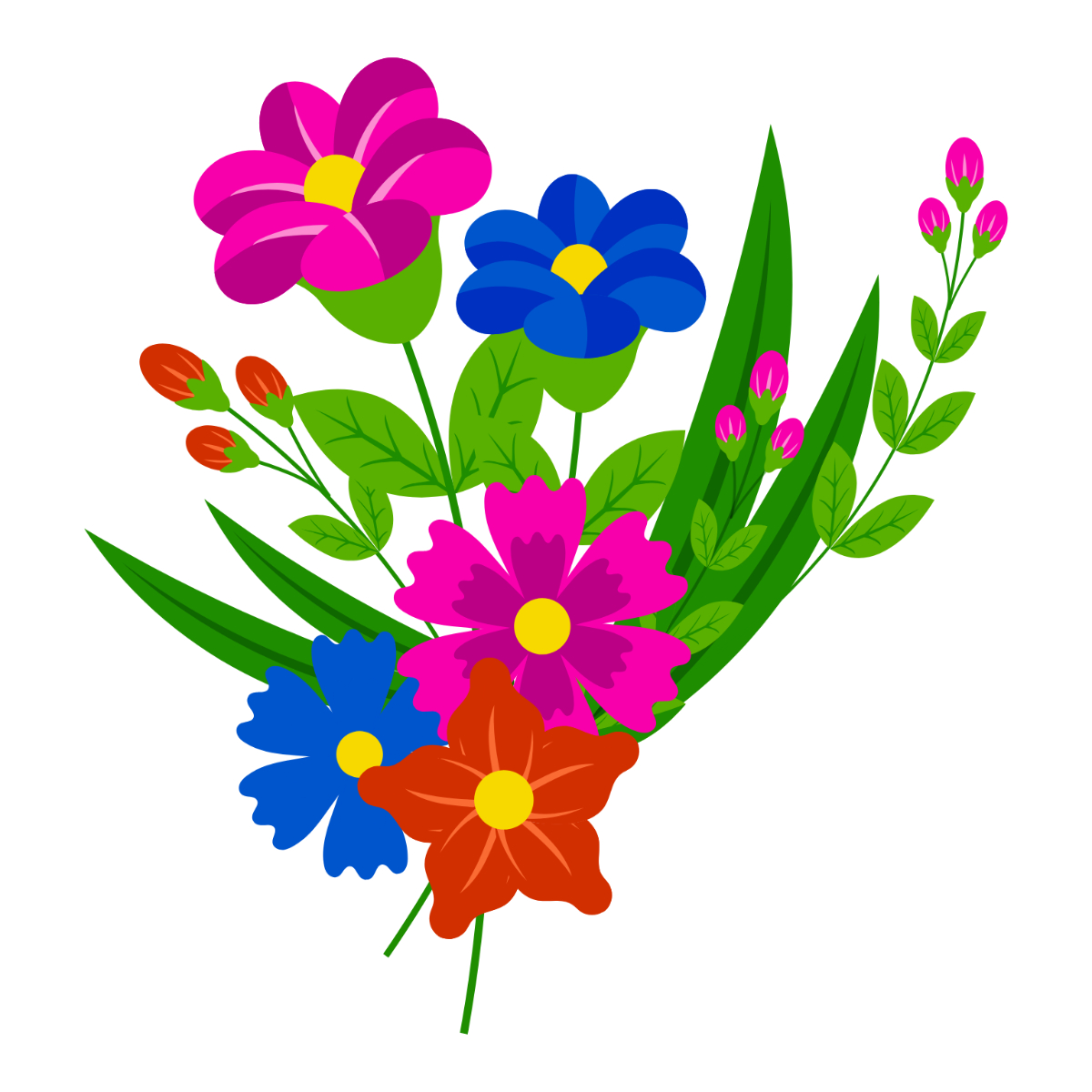 Free Spring Flowers Clipart Template To Edit Online within FREE Printable Clipart of Flowers