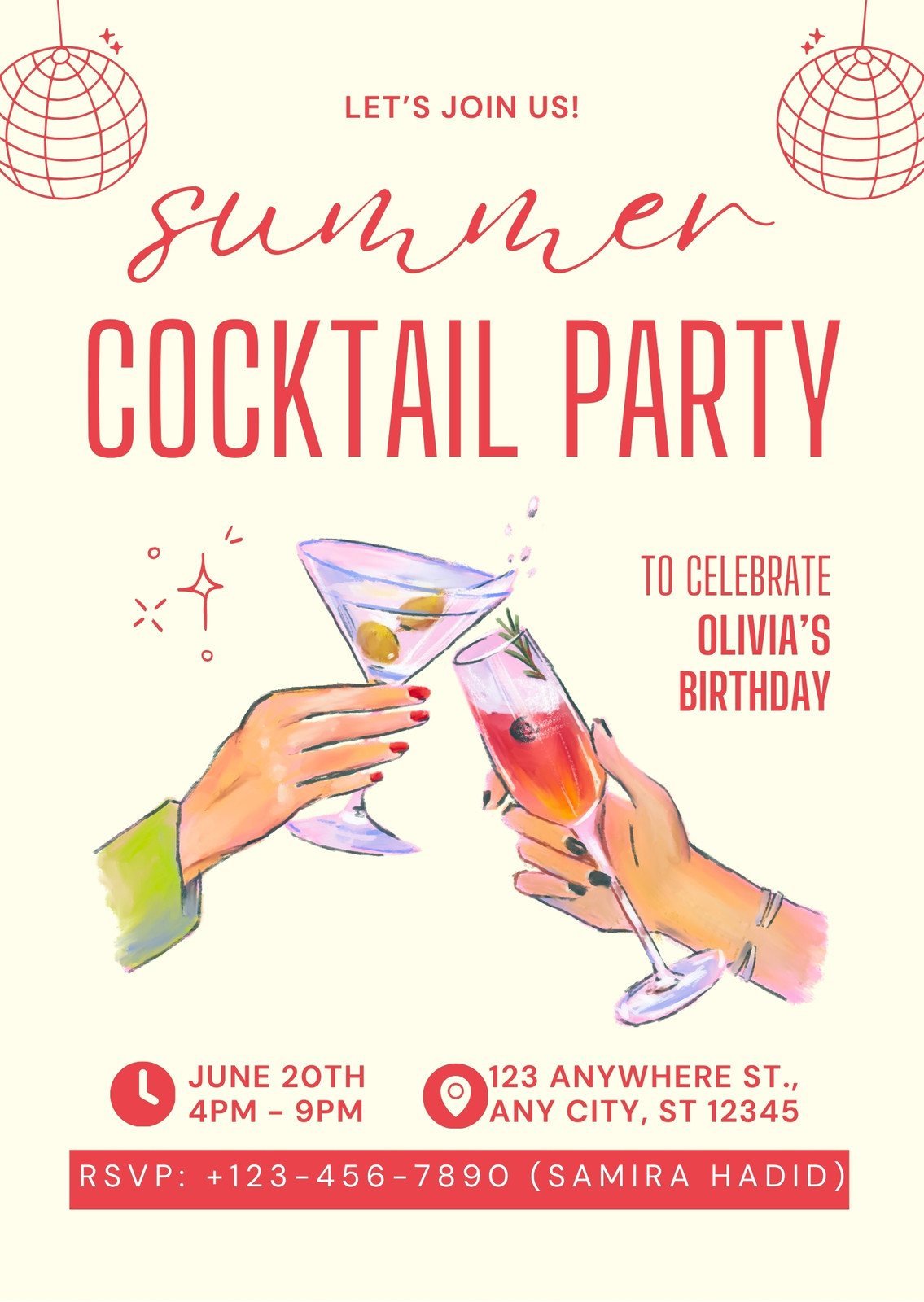 Free To Edit And Print Cocktail Party Invitation Templates | Canva regarding FREE Printable Cocktail Party Invitations