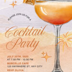 Free To Edit And Print Cocktail Party Invitation Templates | Canva with regard to Free Printable Cocktail Party Invitations