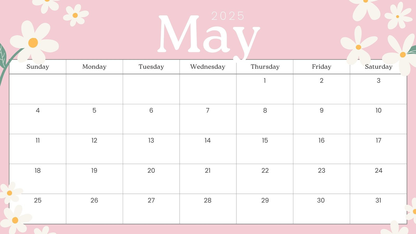 Free To Edit And Print May 2025 Calendar Templates | Canva within FREE Printable Calendars That Can Be Edited