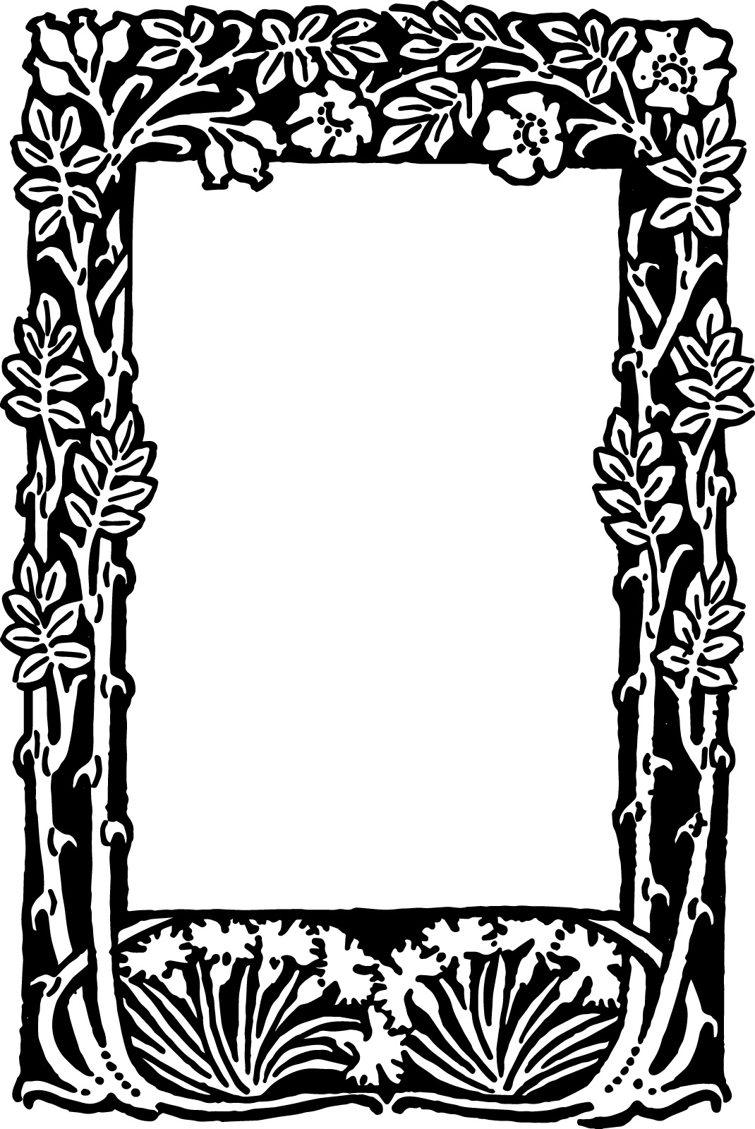 Free Vector – Floral Border Frame intended for FREE Printable Clipart Borders Frames