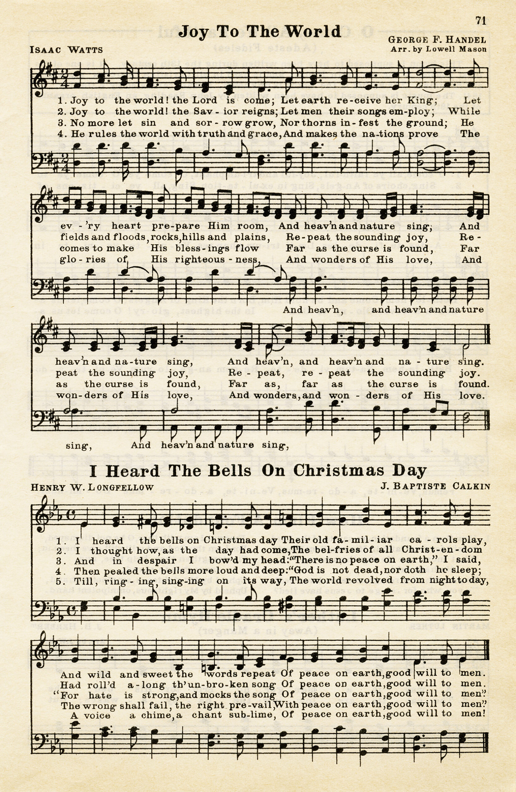 Free Vintage Image ~ Christmas Hymns - The Old Design Shop inside FREE Printable Christmas Hymns Sheet Music