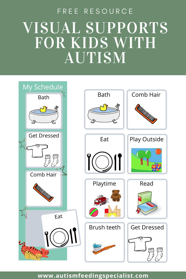 Free Visual Supports For Kids With Autism — Autism Feeding Specialist for Free Printable Classroom Visuals For Autism