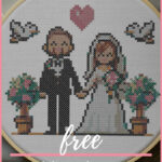Free Wedding Day Cross Stitch Pattern - Craft With Cartwright throughout FREE Printable Cross Stitch Patterns For Wedding