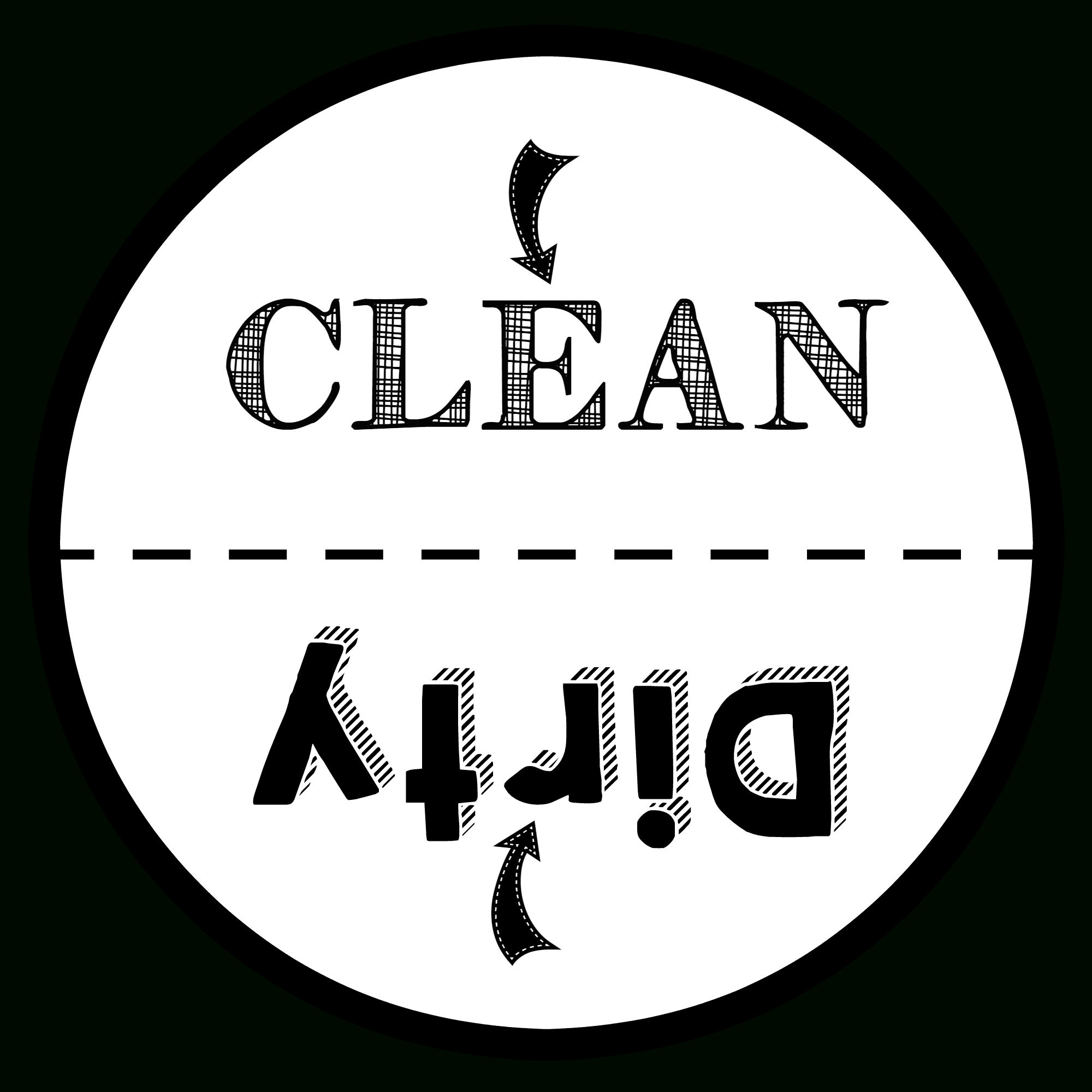 Freebie Friday: Dishwasher Signs - My Site throughout FREE Printable Clean and Dirty Signs