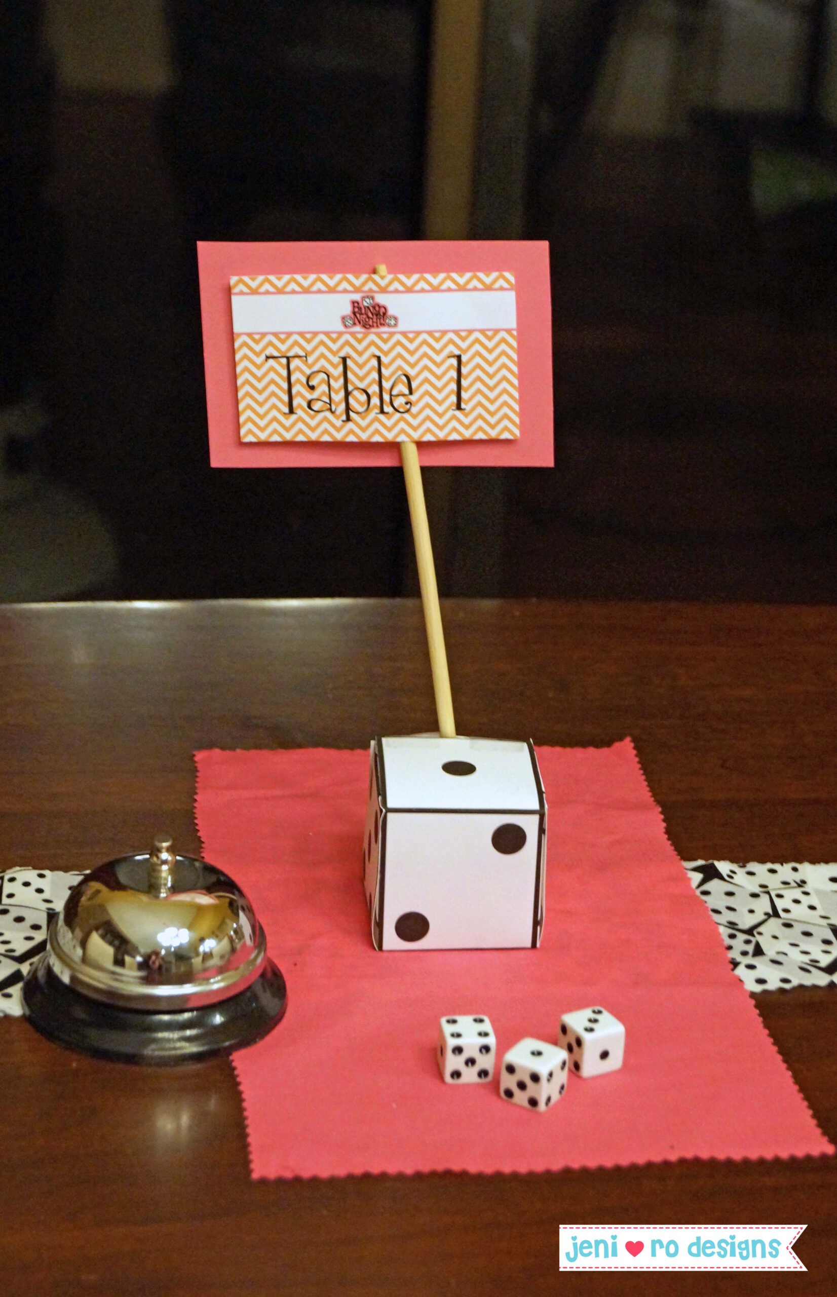 Fun Printables For Bunco Night! Free! • Jeni Ro Designs with FREE Printable Bunco Table Signs