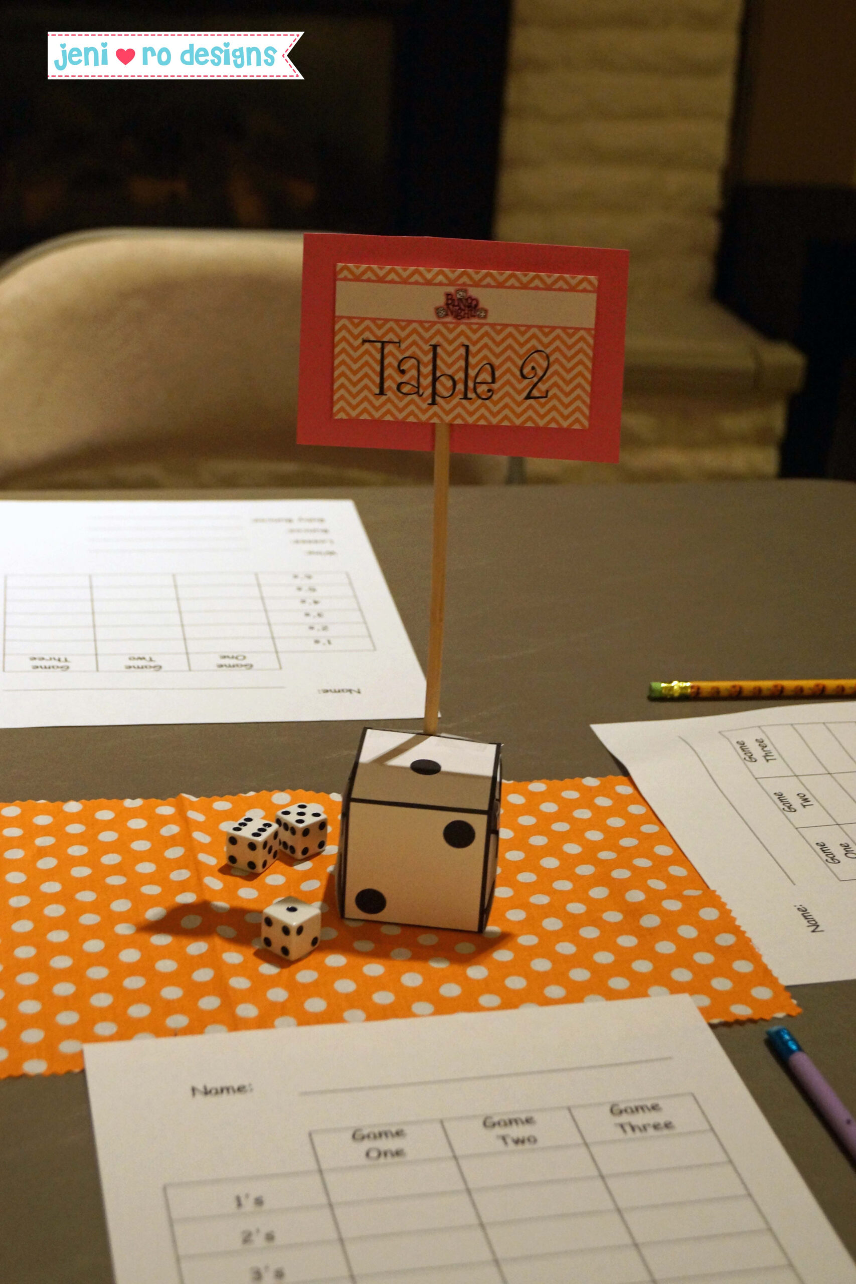 Fun Printables For Bunco Night! Free! • Jeni Ro Designs within FREE Printable Bunco Table Signs