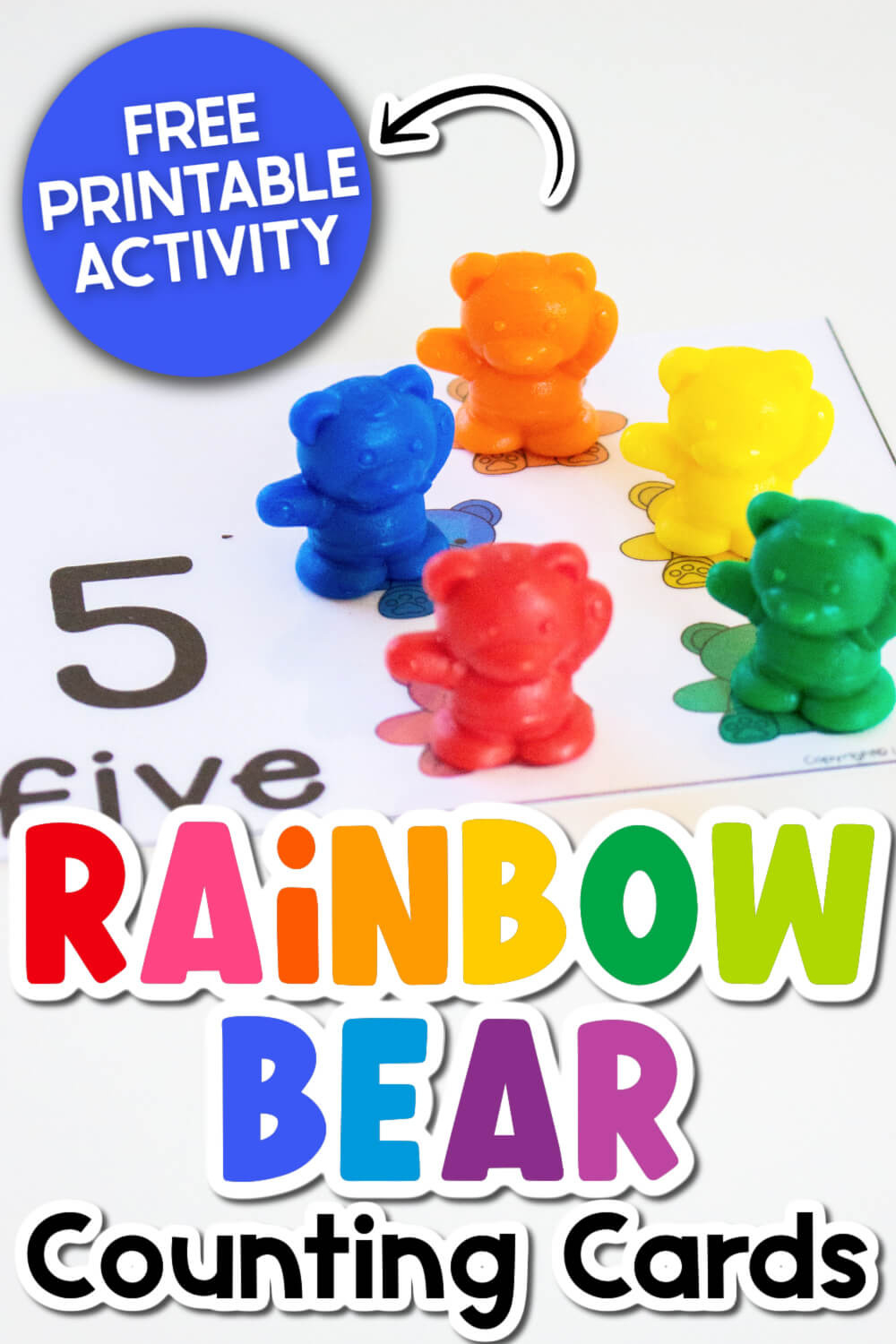 Fun Rainbow Bear Counting Cards For Preschool Numbers 1-10 regarding FREE Printable Counting Bears Printables