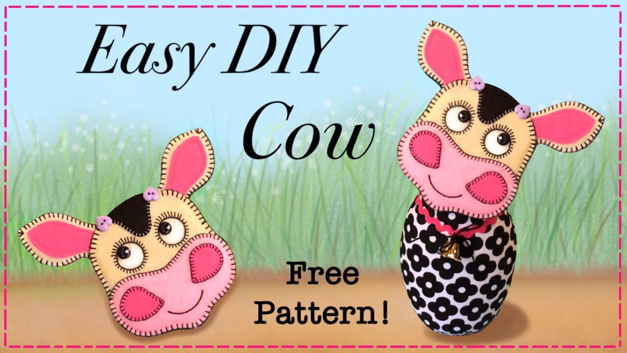 Fun Sewing Project || Cow Shelf Sitter || Free Pattern || Full Tutorial With Lisa Pay with FREE Printable Cow Sewing Pattern
