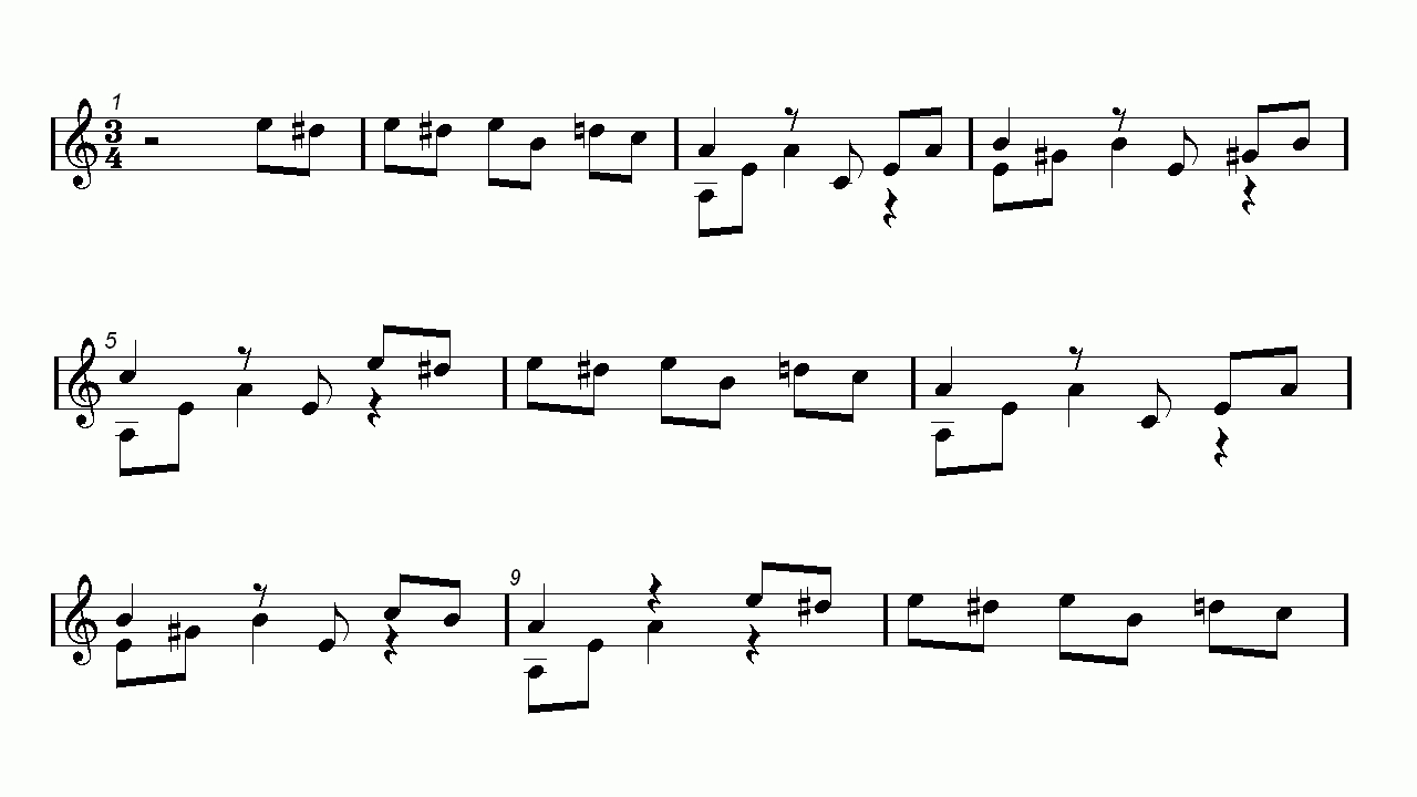 Für Elise Beethoven Classical Guitar Sheet Music | Easy Music in FREE Printable Country Guitar Sheet Music