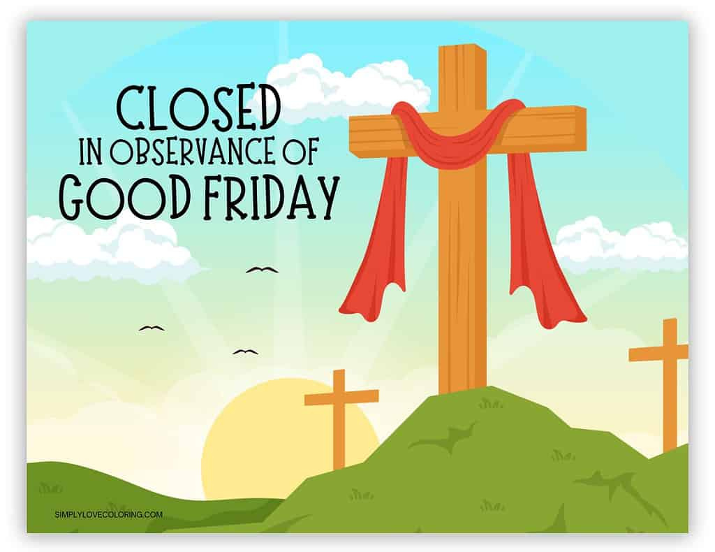 Good Friday Closed Sign Printable (Free Pdf Downloads) - Simply pertaining to Free Printable Closed For Good Friday Signs