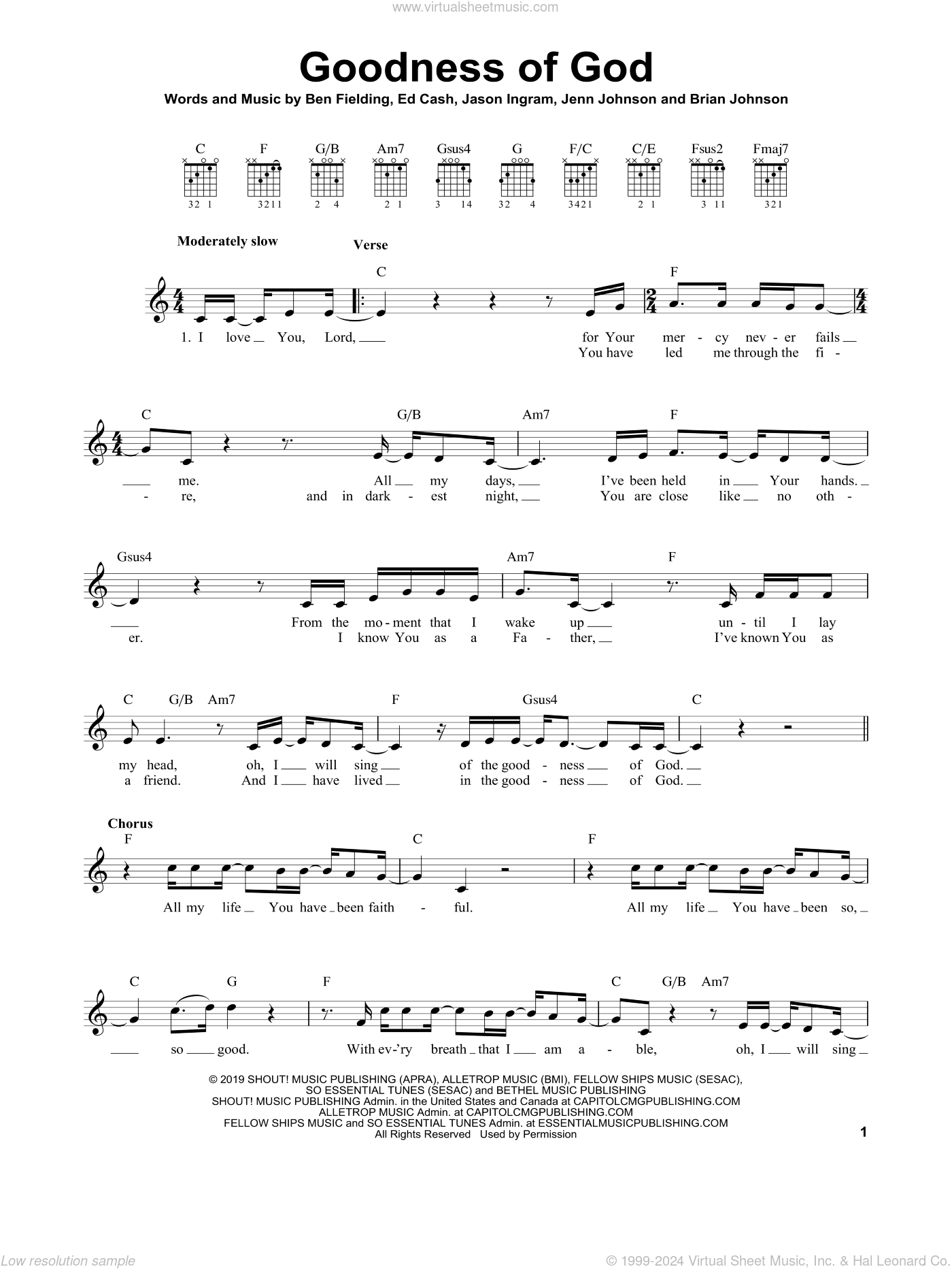 Goodness Of God Sheet Music For Guitar Solo (Chords) (Pdf) within FREE Printable Christian Sheet Music For Guitar