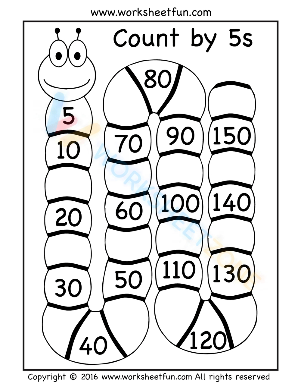 Grade 2 Skip Counting5S Worksheets &amp;amp; Printable inside FREE Printable Counting by 5s Chart