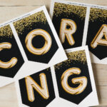 Graduation Banner, Black And Gold - Free Printable - Six Clever pertaining to Free Printable Congratulations Banner Template