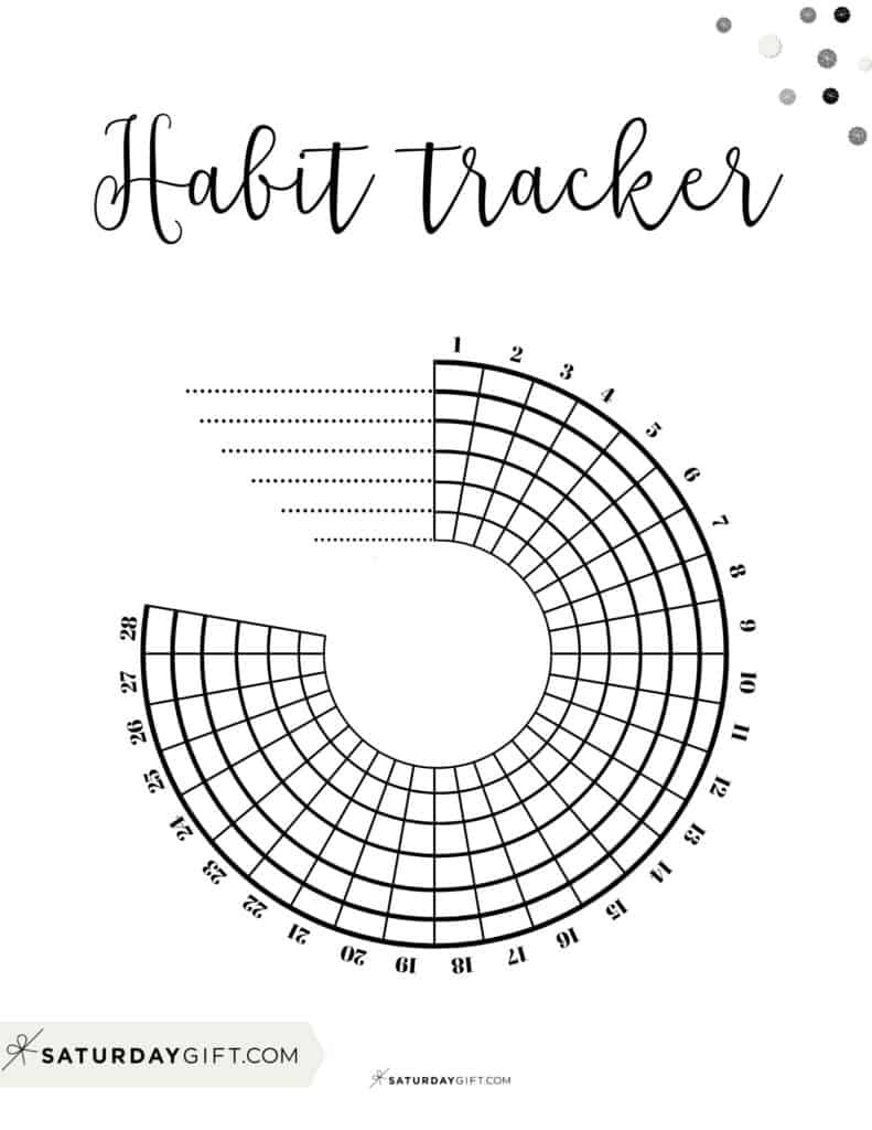 Habit Tracker Printable - 43 Cute &amp;amp; Free Printable Habit Trackers intended for FREE Printable Circle Habit Tracker