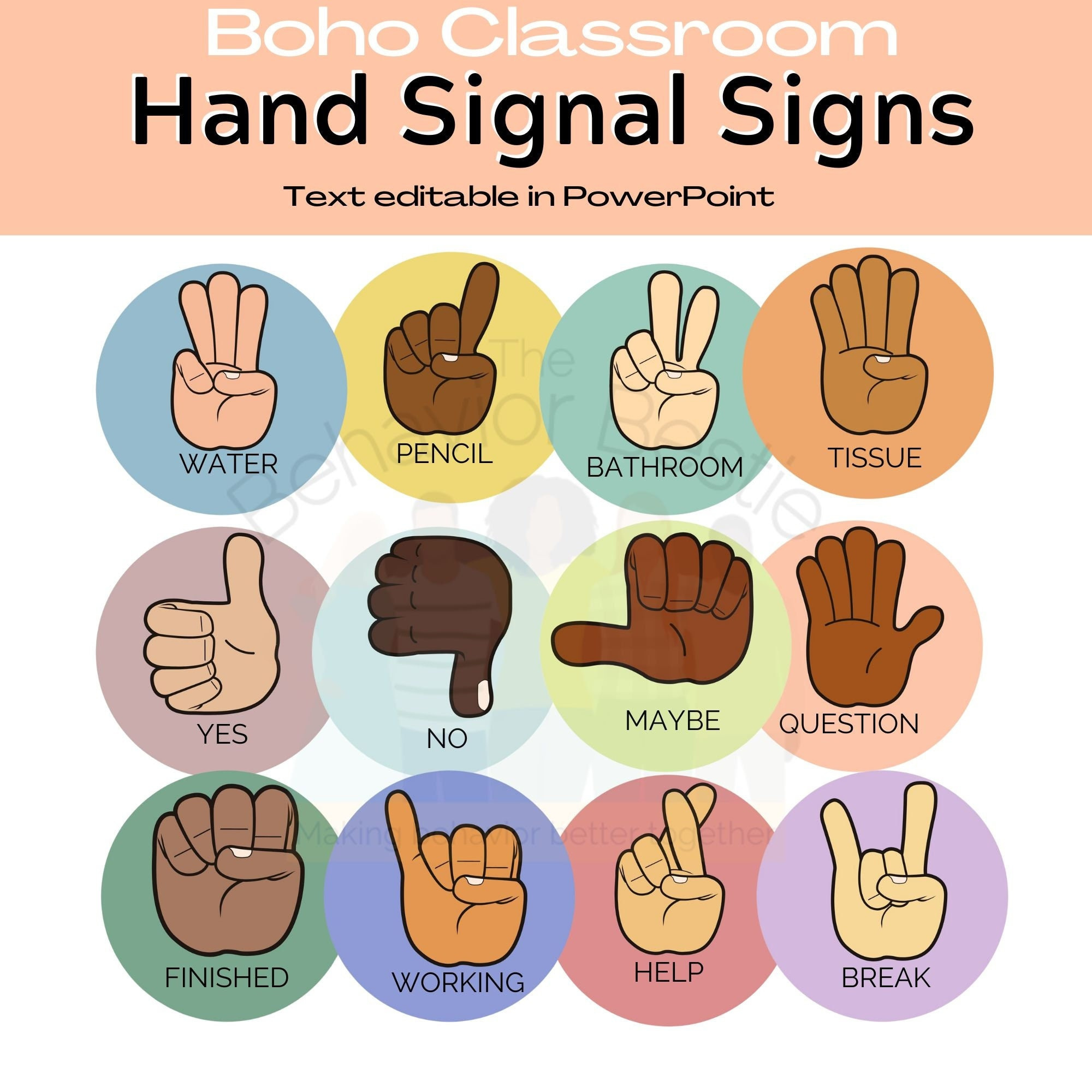 Hand Signals For Classroom Printable Hand Signals Posters For in Free Printable Classroom Hand Signals