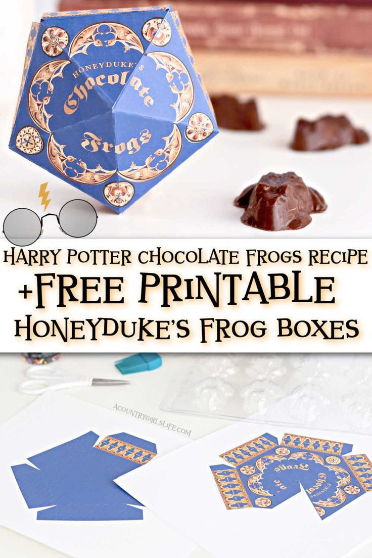 Harry Potter Chocolate Frogs Homemade Recipe! +Free Printable Frog within FREE Printable Chocolate Frog Box
