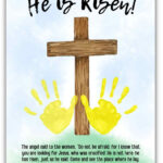 He Is Risen! Easter Handprint Art (Free Printable) - Mindymakes pertaining to Free Printable Christian Easter Crafts For Preschoolers