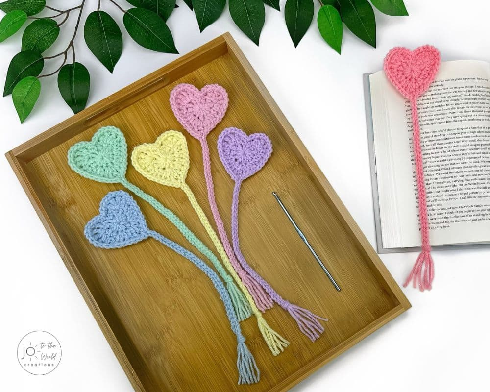 Heart Bookmark - Free Crochet Pattern | Jo To The World Creations for FREE Printable Crochet Patterns For Bookmarks