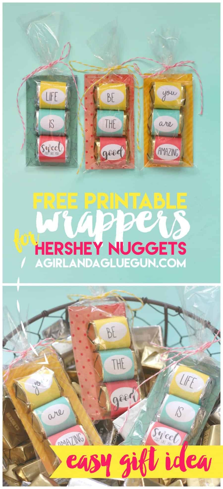 Hershey Nugget Wrappers-Free Printable - A Girl And A Glue Gun throughout FREE Printable Christmas Hershey Nugget Wrappers