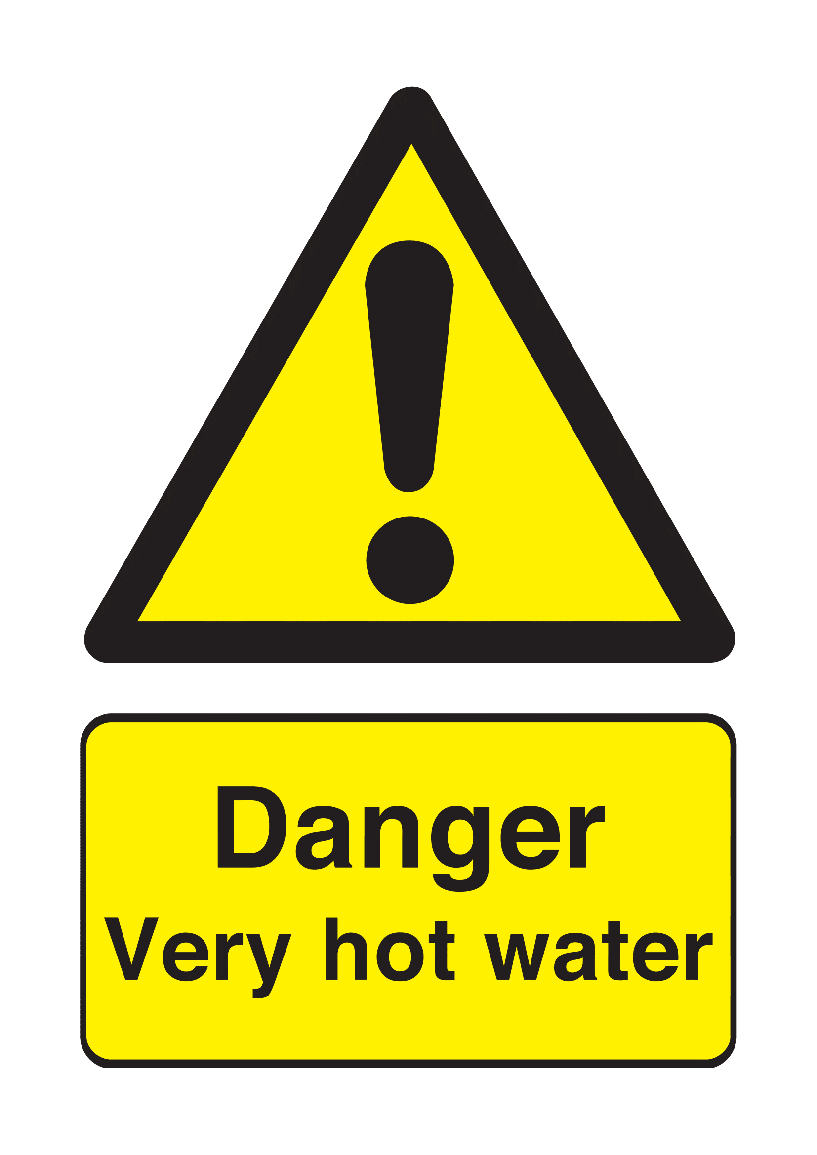 Hot Water Signs | Poster Template for FREE Printable Caution Hot Water Signs