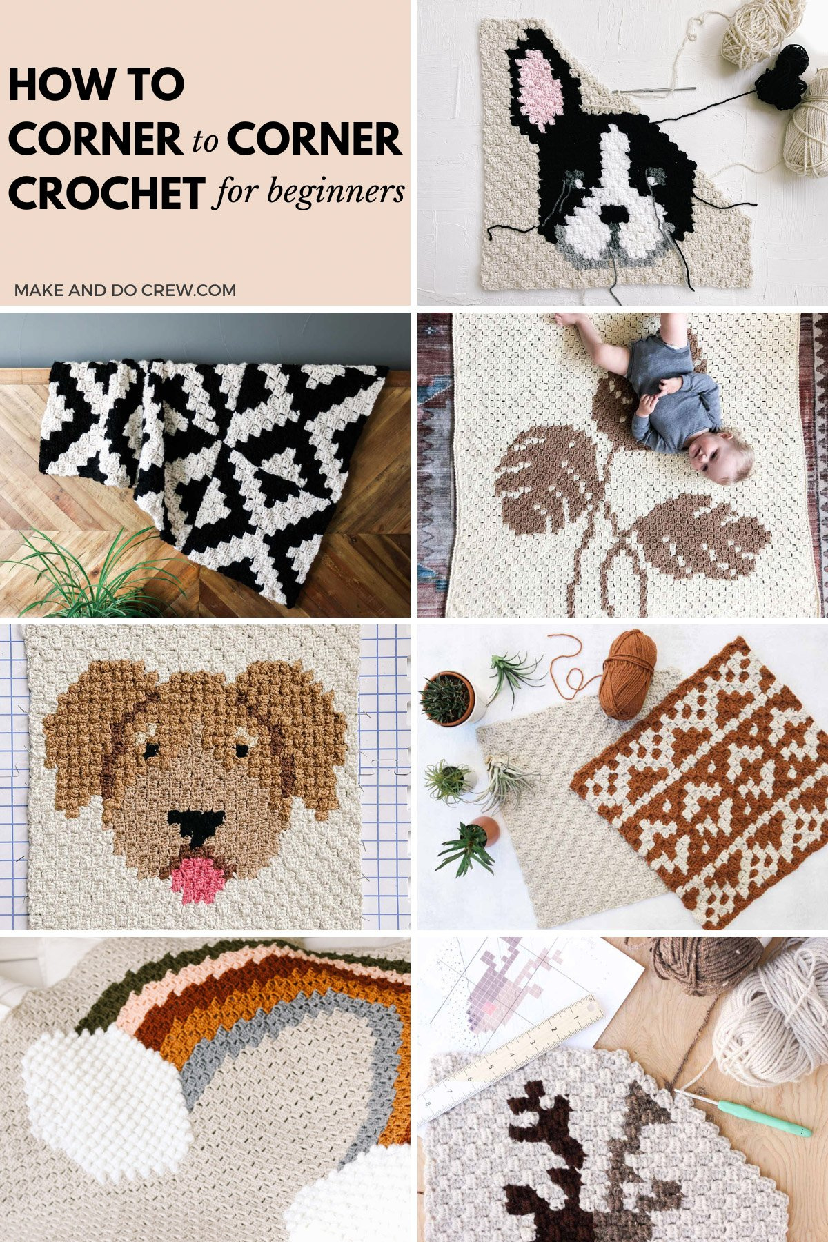 How To Corner To Corner Crochet (C2C) For Beginners + Patterns intended for Free Printable C2C Crochet Patterns